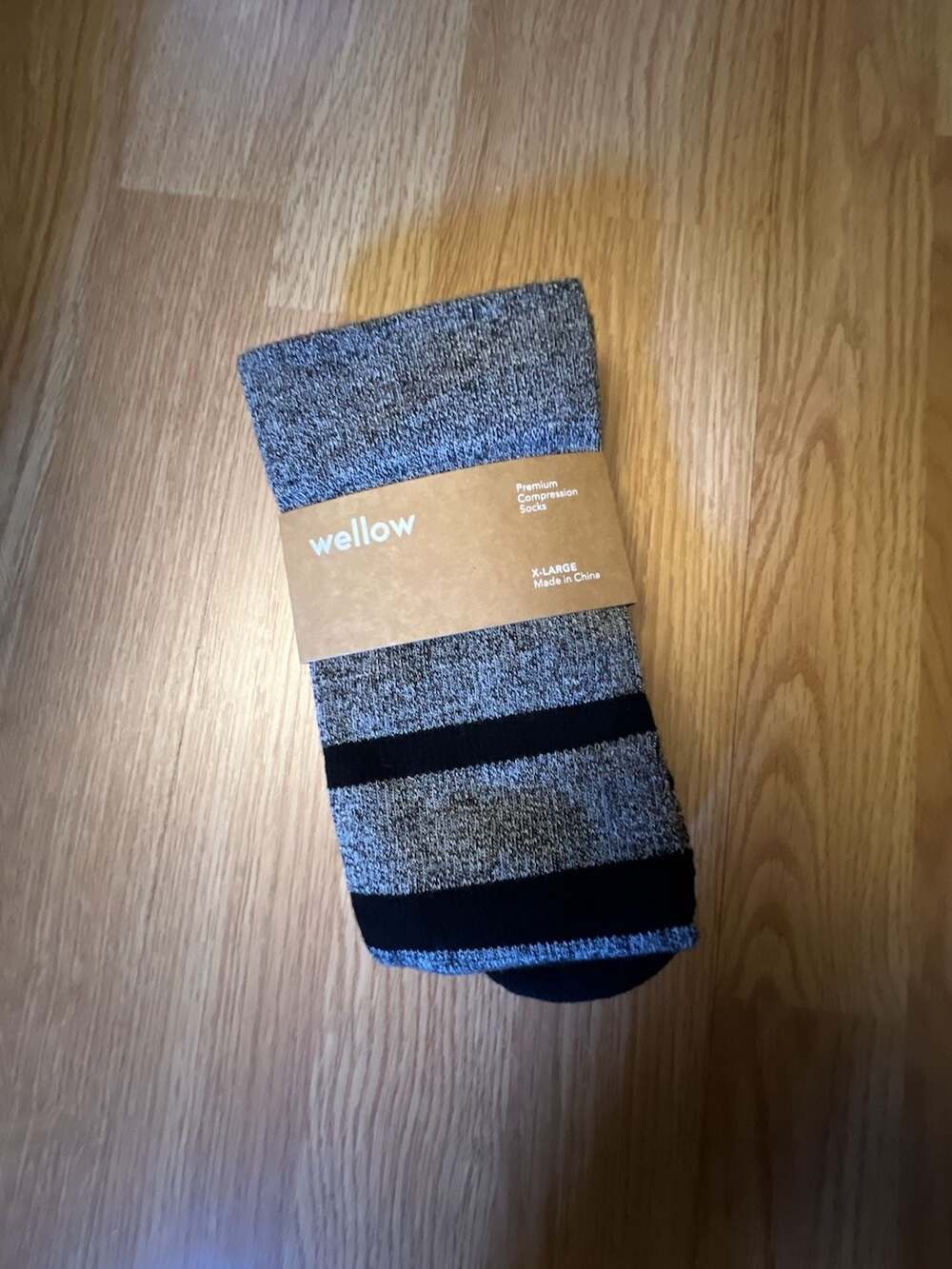 Wellow Premium Compression Socks - Eclipse Horizon Stripe (Size XL)